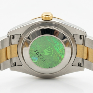 Classic Rolex Datejust-Inspired Luxury Watch – Two-Tone Gold & Silver (Black Dial)