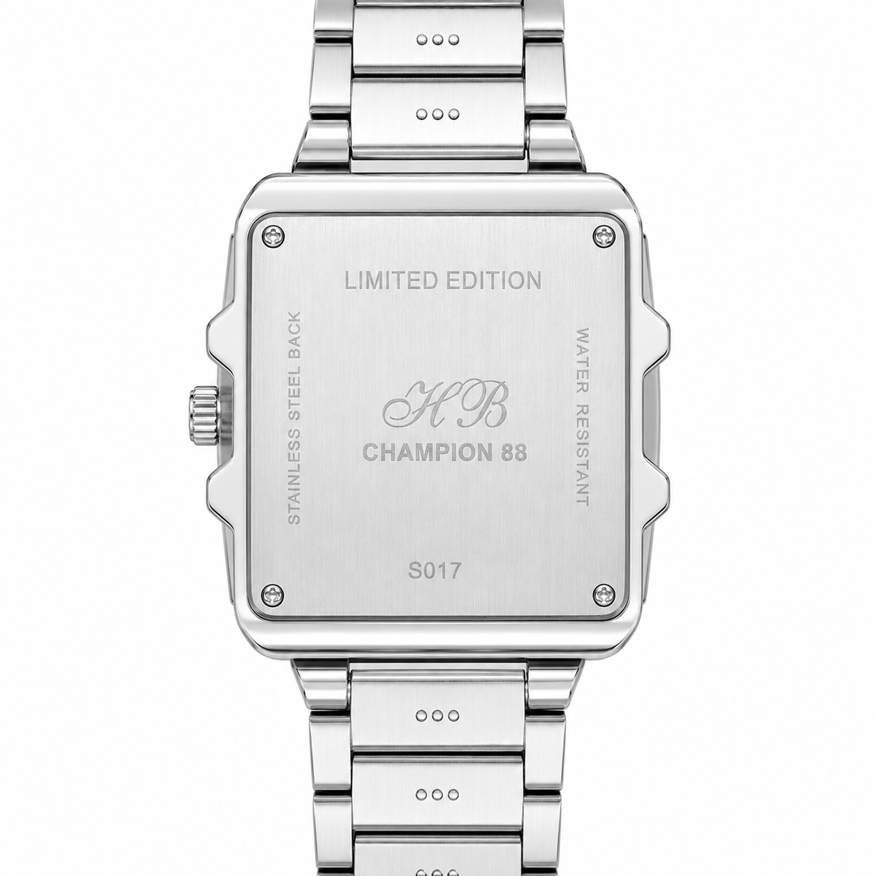 Hublot Style Square Bang Skeleton Watch – Silver Stainless Steel - Image 2